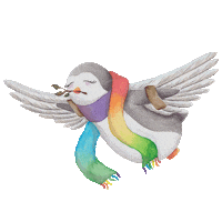 Pinguin Frieden Sticker by Lilies Berlin