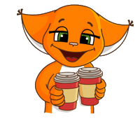 coffee squirrel Sticker