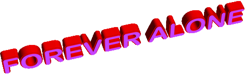 giphyupload text wordart forever alone Sticker