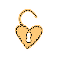 Lock And Key Love Sticker by Pipsticks