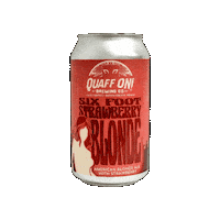 quaffonbrewingco beer strawberry craftbeer ale Sticker