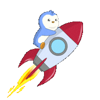 To The Moon Crypto Sticker by Pudgy Penguins