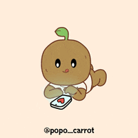 popo_carrot love heart romance adorable GIF