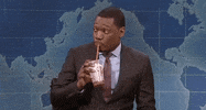 Sipping Michael Che GIF by Saturday Night Live