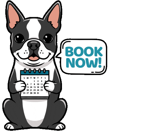 cutiepaws giphyupload dog atlanta calendar Sticker