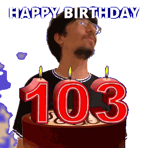 103Rd Birthday Sticker