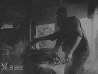 NationalWWIMuseum black and white bbq military footage GIF