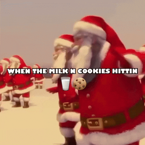 Milk And Cookies Santa GIF by Respective