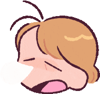Tired Girl Sticker