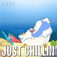 Chilling Hot Spring GIF by Pudgy Penguins