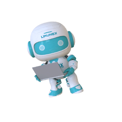 lx-lirunex blue white robot ai Sticker
