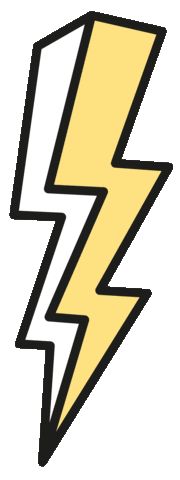 Valentines Thunderbolt Sticker by Ateliercologne