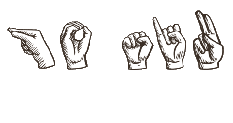 American Sign Language Asl Sticker by SIU Student Center