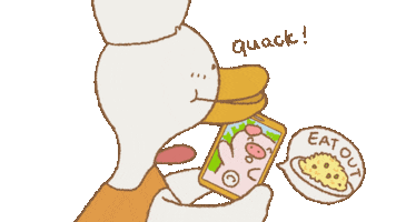 DuckyGreg phone duck call piggy Sticker