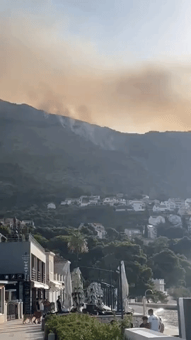 Wildfire Breaks Out Near Dubrovnik