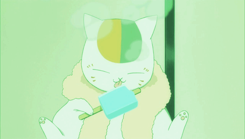 nyanko sensei ice cream GIF