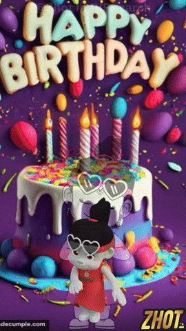 Celebrate Happy Birthday GIF by Zhotcita