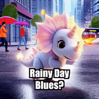 City Life Rain GIF by Divineasaur