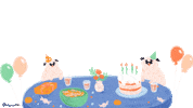 happy birthday party Sticker by Kaho Yoshida