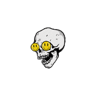 ignatevink party run neon skull Sticker