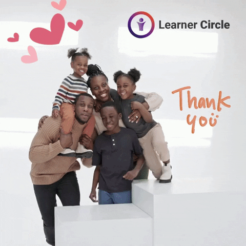 Family Thank You GIF by Learner Circle