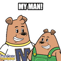 Happy My Man Sticker by Meme World of Max Bear