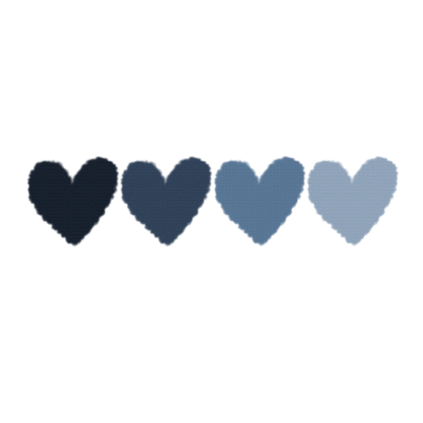Blue Hearts Heart Sticker