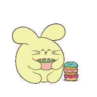 fatrabbitfarm happy kawaii chill relax Sticker