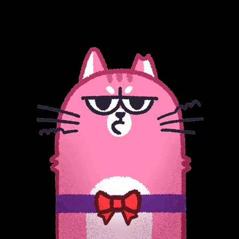 cibithecat giphygifmaker wiggle pink cat cibi GIF