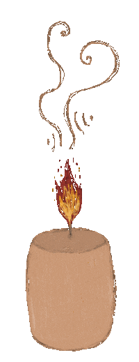 Fire Candle Sticker