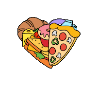 FAZLAApp heart food green pizza Sticker