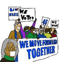 Move Forward Joe Biden Sticker by Creative Courage