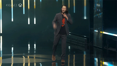 pamelaine giphyupload xbox keanu reeves e3 2019 GIF