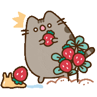 Summer Time Eating Sticker by Pusheen