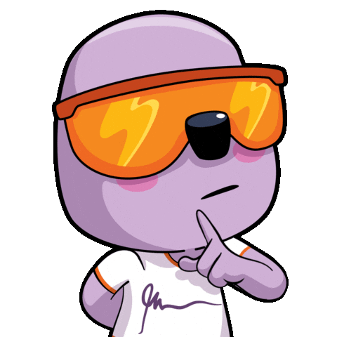 Hush Hush Shut Up Sticker by VeeFriends