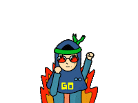 girl fighting Sticker