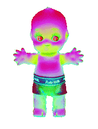 baby rainbow Sticker by Toy Joy