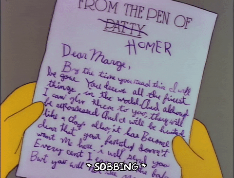 Sad Season 3 GIF by The Simpsons