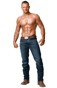 Thunder Down Under Muscle Sticker by ThunderVegas