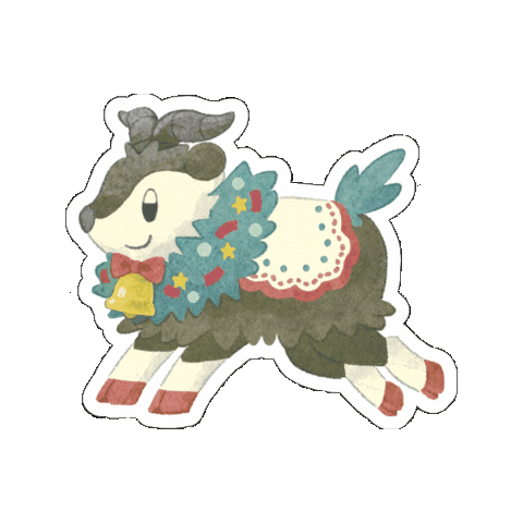 Christmas Goat Sticker by Pokémon