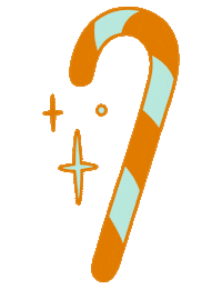 Candy Cane Christmas Sticker by Funny Face Bakery