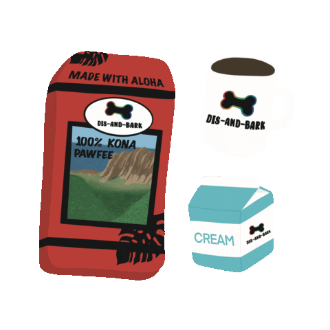 Coffee Hawaii Sticker by Dis-and-Bark