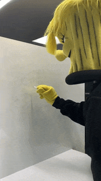 Wu_Shock sad office writing marker GIF