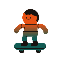 happy skate Sticker by Alberto Pozo
