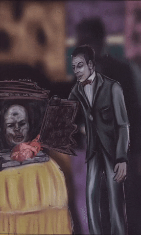 ObscurelyLit giphygifmaker animation genie weird GIF