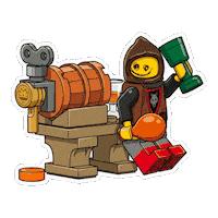 ccis4lore funny laughing wolf knight Sticker