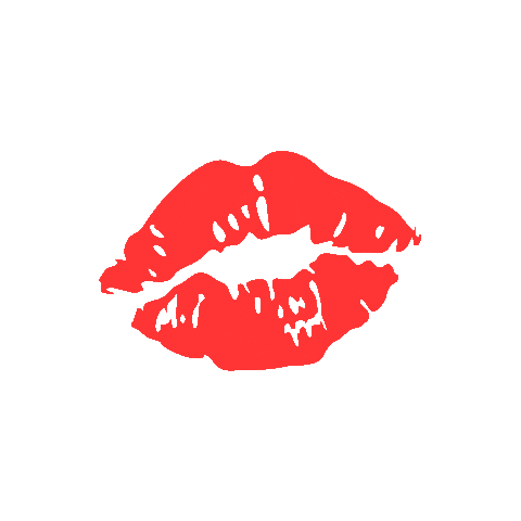 lipstick kiss Sticker by Blusher