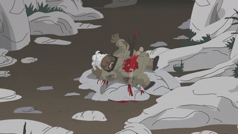 MOUNTAIN LION blood GIF by South Park 