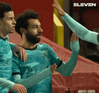 Celebration Liverpool GIF by ElevenSportsBE