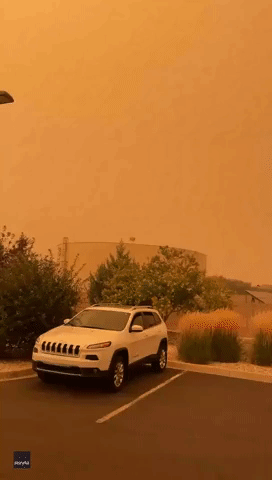 Caldor Fire Turns Sky Red Over Western Nevada Town